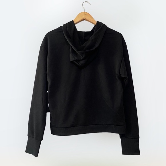 Bebe Sport size M Black Zip-Up Hoodie Jacket with Thumb Holes - Picture 2 of 10